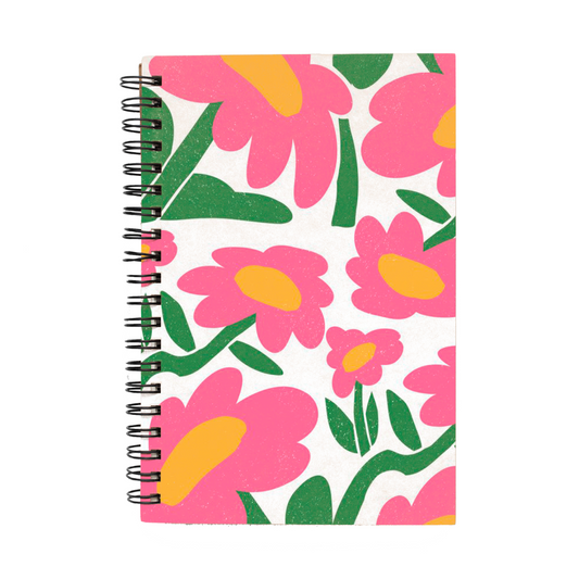 Libreta "Flores rosadas"