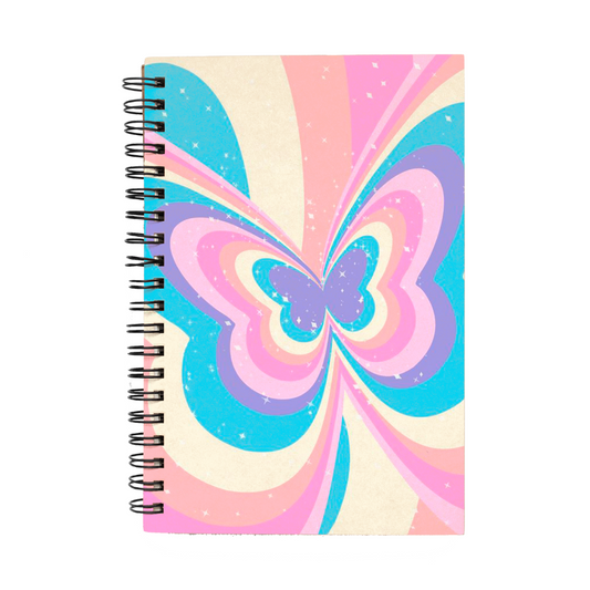 Libreta "Mariposa rosa turquesa"